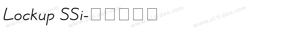 Lockup SSi字体转换
